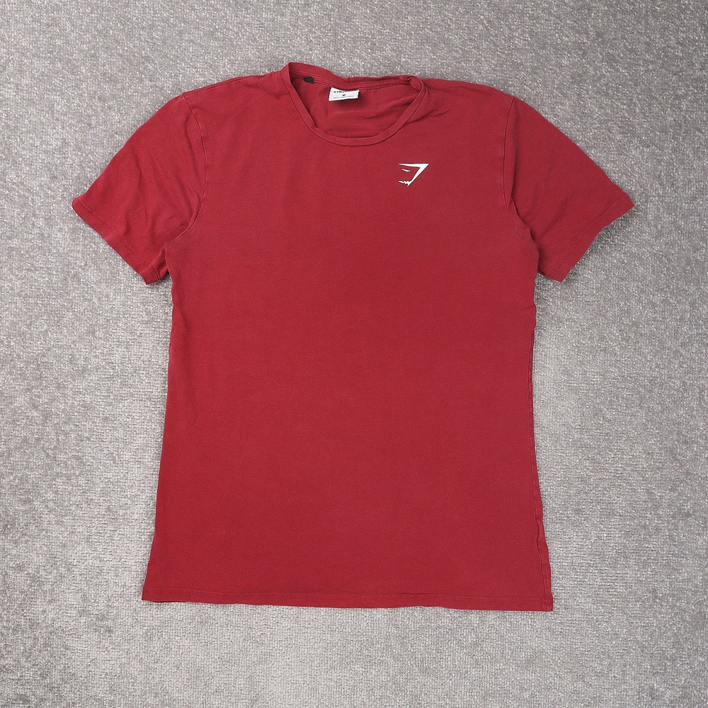 Gymstark Lightweight Activewear Logo Medium Red Short Sleeve T-Shirt